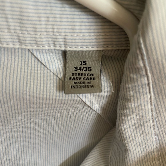Kenneth Cole Men's Classic Gray/Blue Button-Down Shirt - Picture 3 of 4